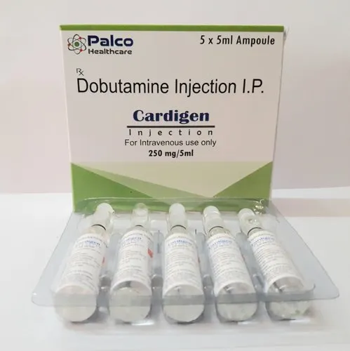 Liquid Allopathic Dobutamine Injection IP, Palco Healthcare, 5x5ml Ampoule