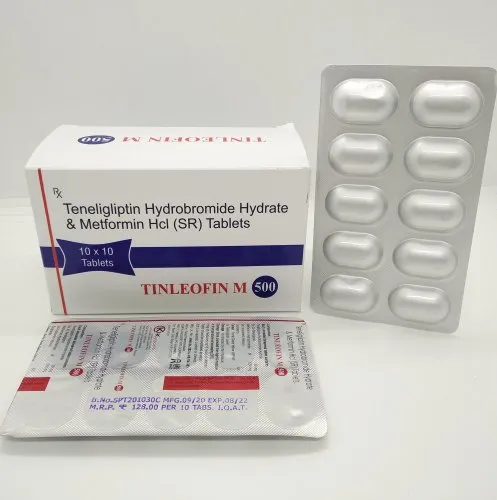 Teneligliptin Hydrobromide Hydrate 20 MG & Metformin HCL (SR) 500 MG Tablets - Tinleofin M 500
